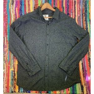 On the Byas Mens shirt Size XL Gray Button up Long Sleeve Cotton